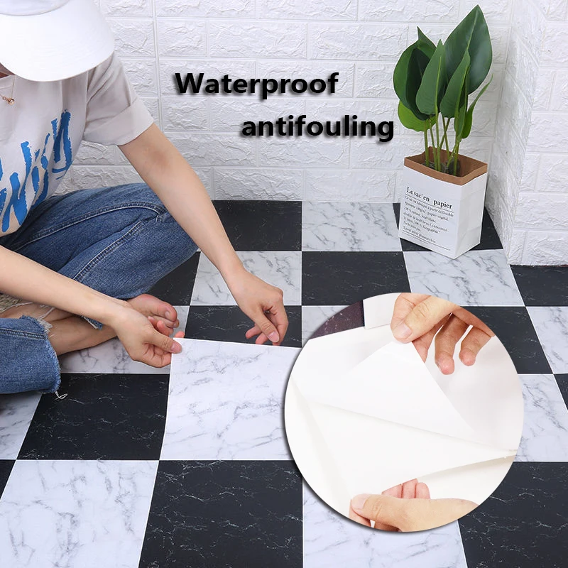 floor sticker waterproof moisture proof self adhesive wall sticker bathroom kitchen living room furniture decoration free global shipping