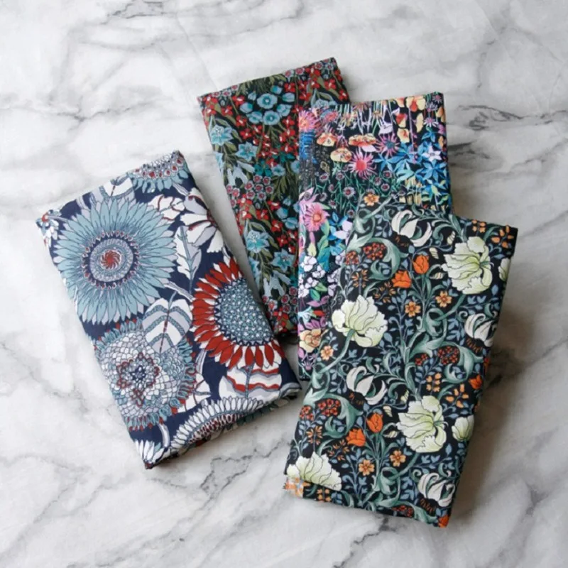 

New Retro Print DIY Patchwork Set 4 Denim Cotton Fabric Cartoon Fabric