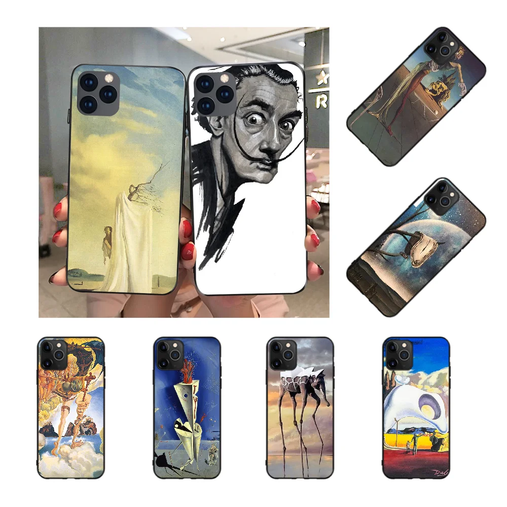 NBDRUICAI Сальвадор Дали черный ТПУ мягкий чехол для телефона iPhone 11 pro XS MAX 8 7 6 6S Plus X 5S SE