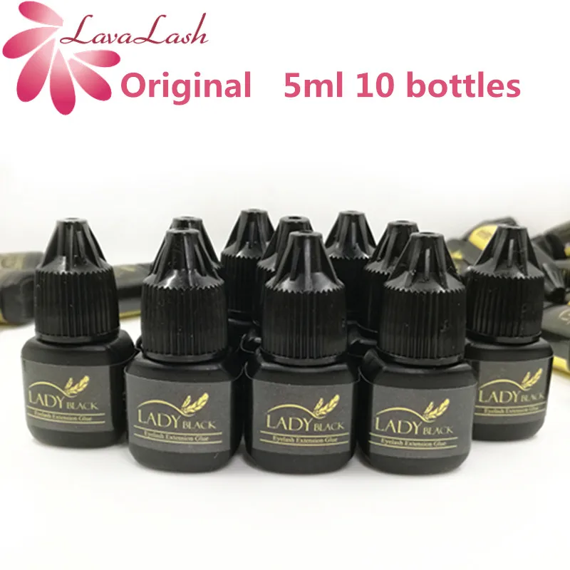10 бутылок бесплатная доставка Быстросохнущий черный клей для наращивания ресниц