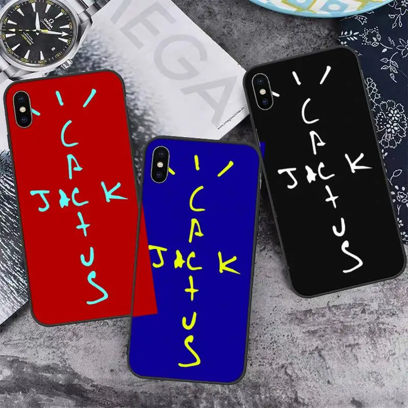 

cactus jack letter words Phone Case for iPhone 11 12 13 pro XS MAX 8 7 6 6S Plus X 5S SE 2020 XR mini