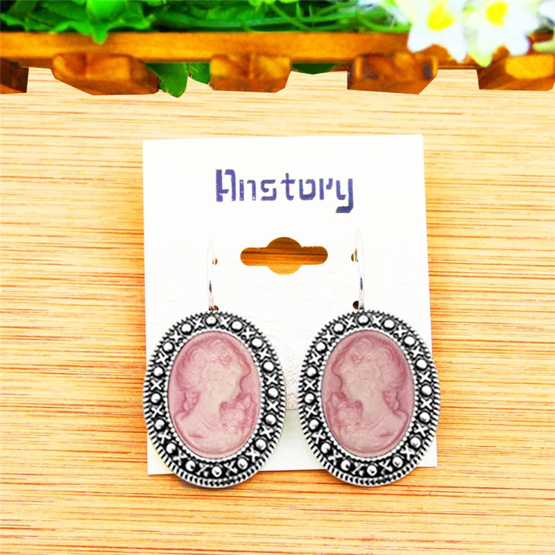 Женский Овальный Ювелирный Комплект 5 цветов ожерелье серьги кольцо антикварное