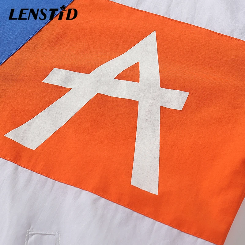 

LENSTID Men Hip Hop Jackets Windbreaker Color Block Patchwork Tactical Jacket Streetwear Harajuku Spring Top Sales Track Coats