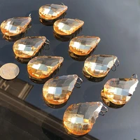 10pc 50mm champagne crystal chandelier prism light part pendants diy suncatcher crystal