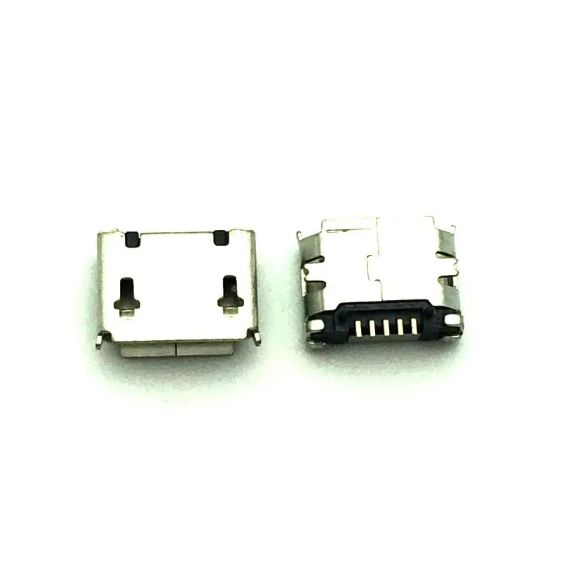 50 шт./лот Micro USB гнездо 5pin SMD Короткие иглы медный корпус порт для передачи данных