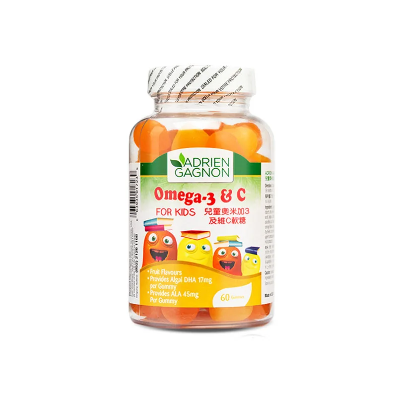 

Adrien Gagnon Children's Omega 3 and Vitamin C Gummy 60 Capsules/Bottle Free Shipping