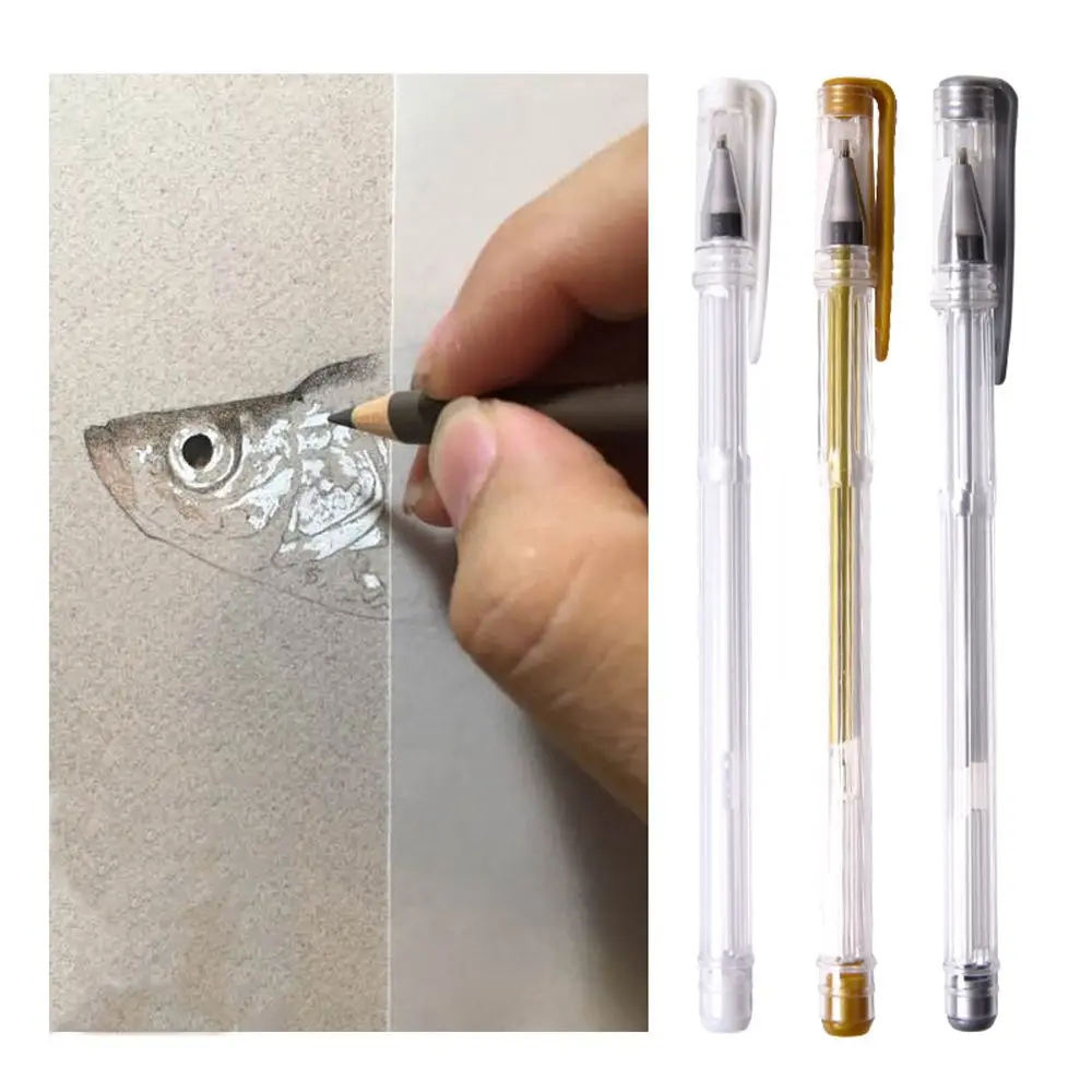 Ручка гелевая белая/Золотая/серебряная 0 7 мм 3 шт. |