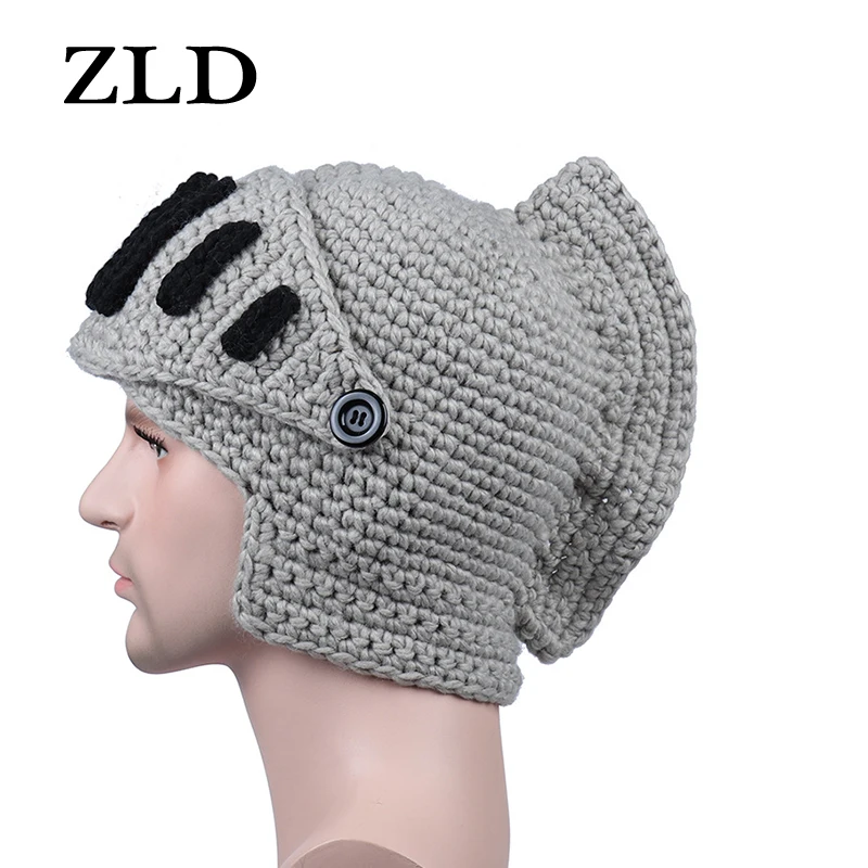 ZLD/Высококачественная зимняя Римский рыцарь вязаная шапка с круглым вырезом