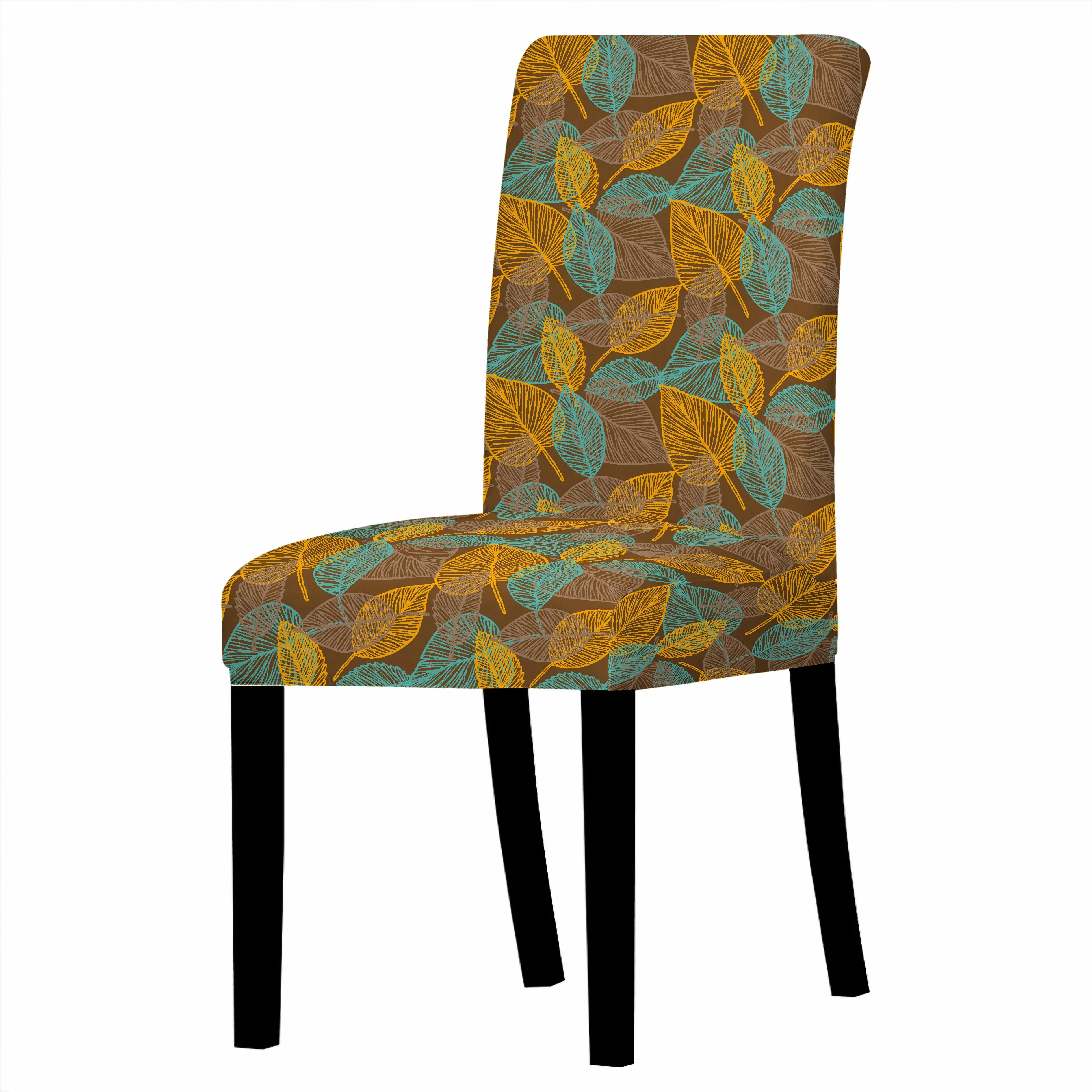 Nordic Leaf pattern Chair Cover Home Dining Elastic Chair Covers Multifunctional Spandex Elastic Cloth Universal Stretch 1PCS