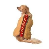 dog cat costume dress up autumn and winter pet carnival christmas burger hot dog style warm clothes funny costume pet supplies