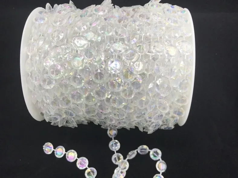 3 ярда/упаковка цепочка из акриловых бусин 10 мм 0 4 дюйма | Дом и сад