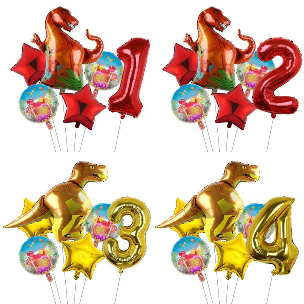 6 шт. динозавров вечерние шар динозавр на день рождения детский праздничный