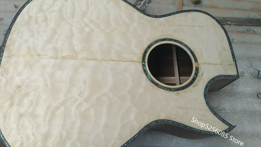 Grand auditorum body style cutway Акустическая Электрогитара прозрачная зеленая Акустическая гитара