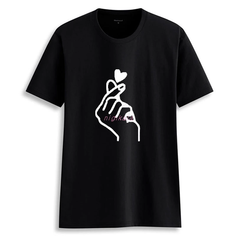 Пальце в романтичном стиле чем сердце экшн Футболка с принтом трансграничной