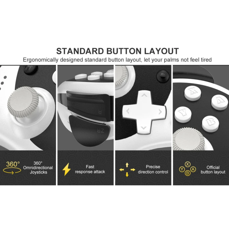 Беспроводной Bluetooth-совместимый геймпад панда консоль пульт дистанционного