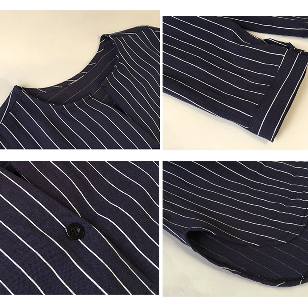 Модная женская Свободная блузка на пуговицах с v образным вырезом и рукавом 3/4