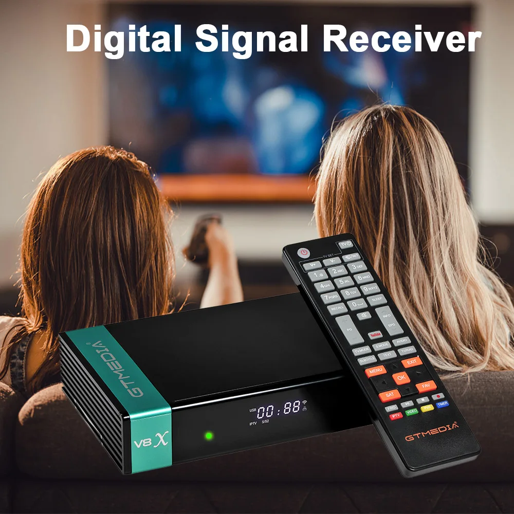 GTMEDIA V8X DVB S/S2/S2X FTA цифровой сигнальный приемник телеприставка Full HD 1080P