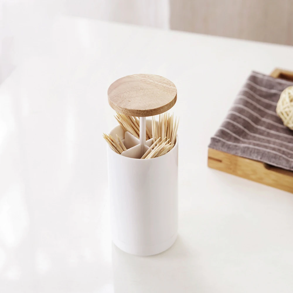 Держатель для зубочисток коробка ватных тампонов простая белая бытовые предметы