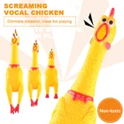 Модная игрушка из ПВХ, яркий зуб, кричащая курица, игрушка со звуком для собак, сверхпрочная забавная игрушка-трость, креативная игрушка