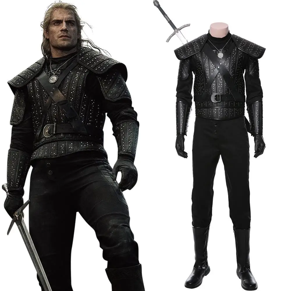 Fast Shipping Anime Geralt Cosplay Witch Costume women autumn winter clothes men coat Halloween Carnival Costume Christmas gift