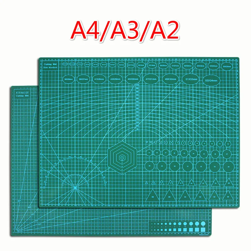 A2 Big Size Cutting Mat Patchwork Durable Side A2 PVC Carving Cutting Mats Cutting Board Tools for Patchwork Leather Tool Set A3