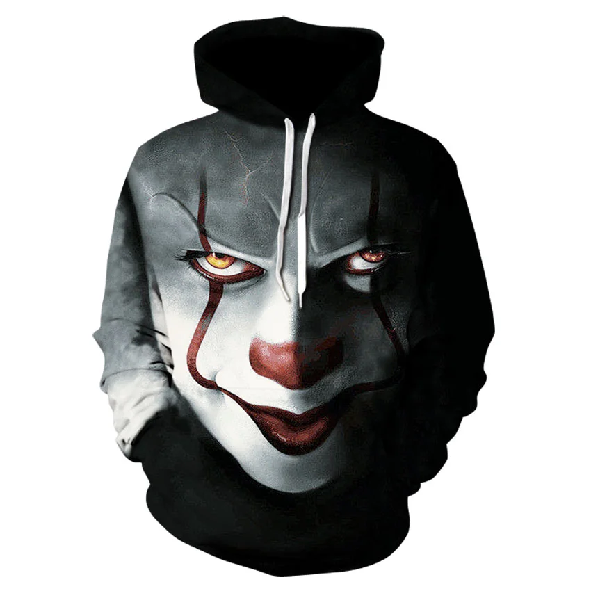

Men's Hoodie Stephen King ITThe Clown Pennywise Hoodies Women Fashion Streetwear Hooded Sweatshirt Long Sleeve Casual Pullover