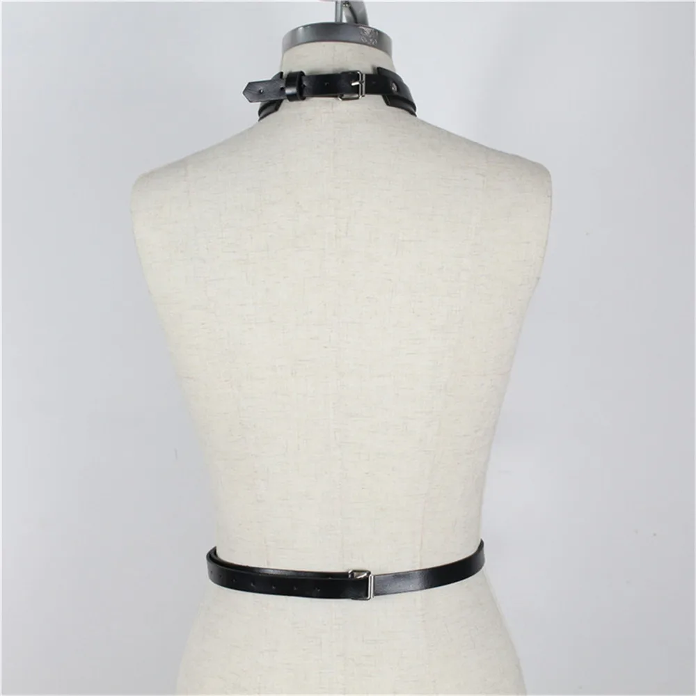 

2021 PU Leather Chest Harness Sexy Body Waist Belt Punk Gothic Sexy Bra Bondage Women Harajuku Lingerie Top Suspenders Underwear