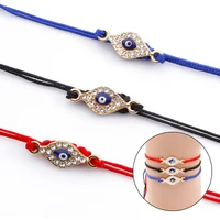 3pcs fashion demon eye bracelet for youngs personality diamond bracelet small fresh popular trendy handmade rope charm jewelry
