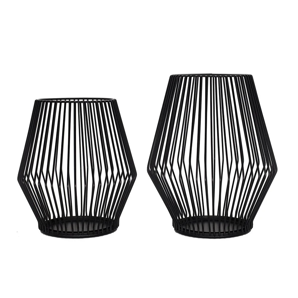 

Black Metal Wire Tea Light Candle Holder For Indoor Outdoor Events Parties And Wedding Decorations Home Accessory