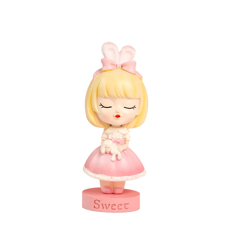 

Cartoon cute girl decoration creative resin crafts cute girl princess creative gift birthday gift office desk accessories desk
