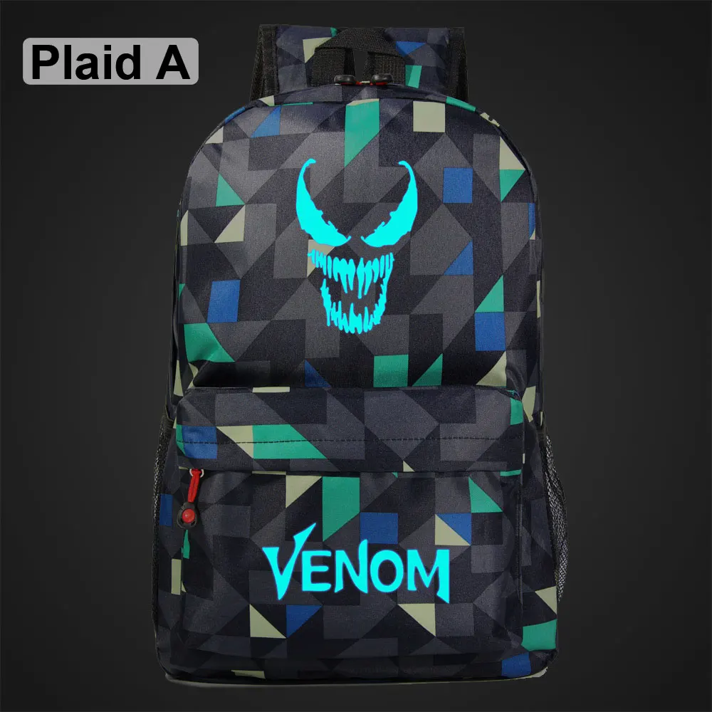 Светящийся Galaxy Venom для мальчиков и девочек, детская школьная сумка, женский рюкзак, подростковые школьные сумки, мужские рюкзаки - Цвет: AL35-11