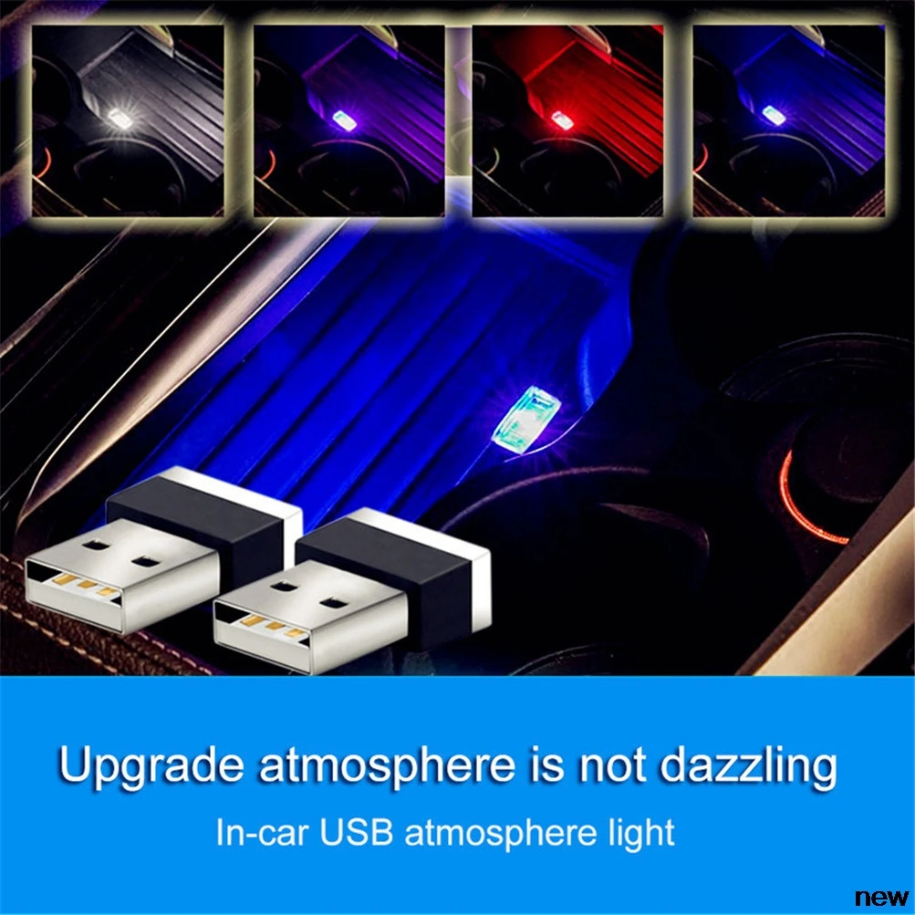 Автомобильный Стайлинг USB атмосферный свет декоративная лампа с вилкой для ford Kuga