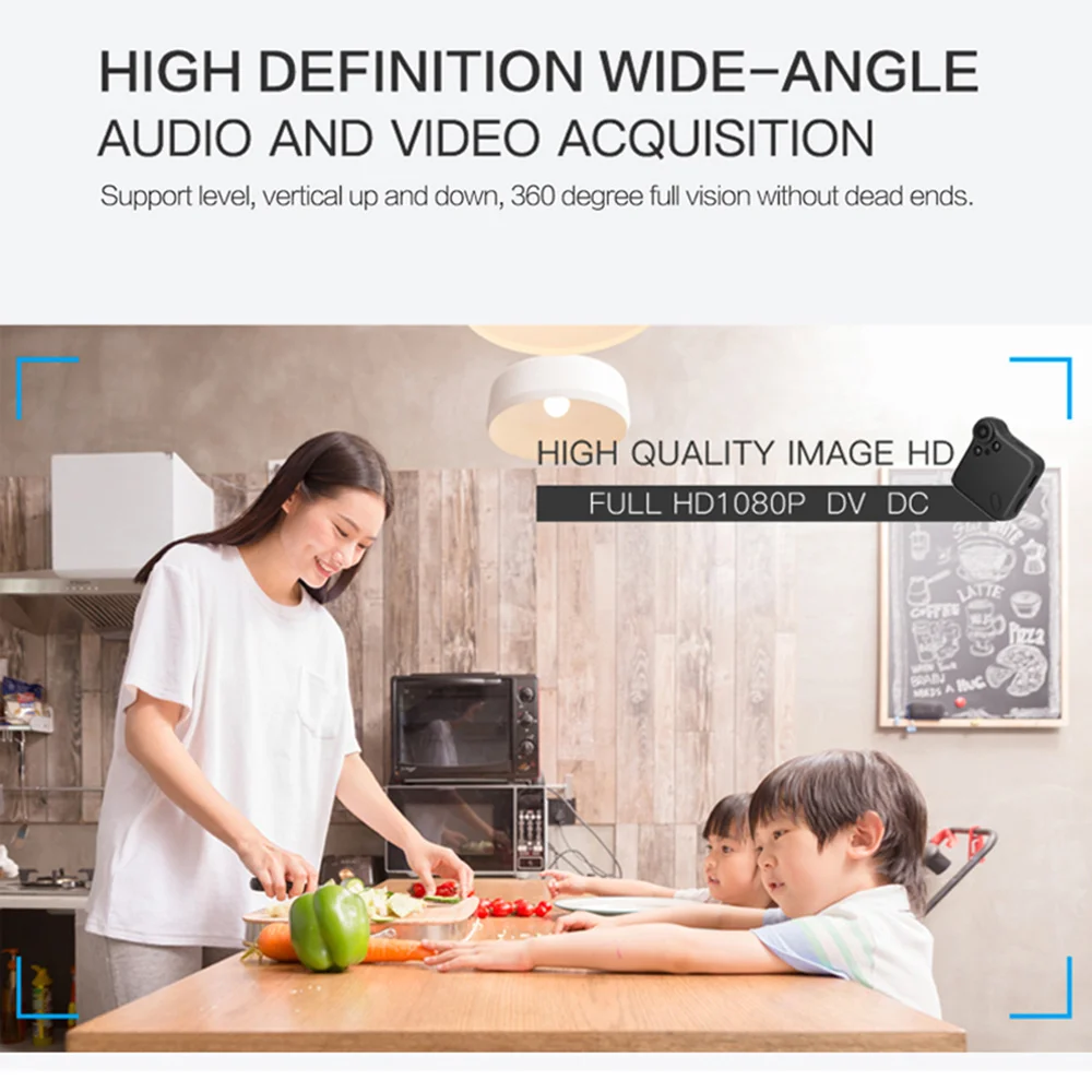 للبيع واي فاي كاميرا صغيرة Era Hd 1080P P2P Ip الأمن كاميرا ويب Dvr لبس محس حركة كاميرا صغيرة كامير فيديو مسجل الصوت مايكرو كام
