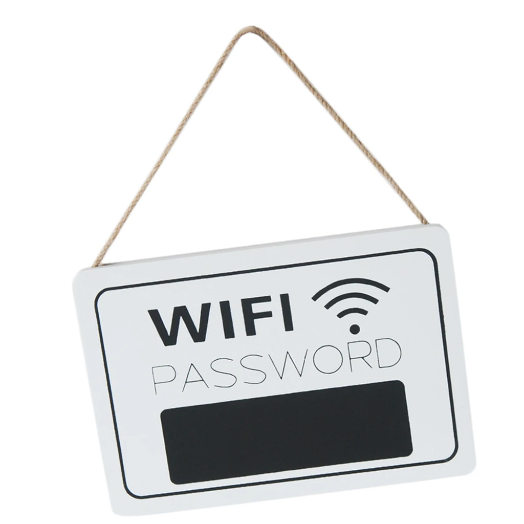 

Modern American Style Bright Color Printing Hanging WiFi Sign WiFi Password Sign