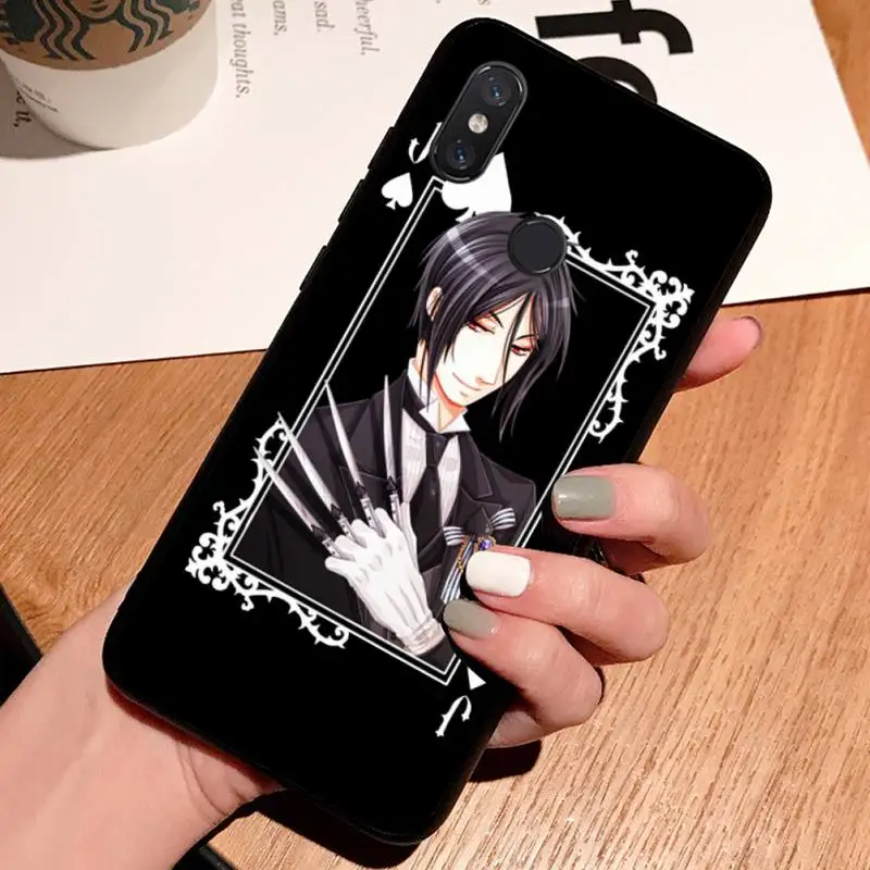 

Black Butler Anime manga Anti-fall mobile Phone Case coque For Xiaomi Redmi note 7 8 9 t k30 max3 9 s 10 pro lite