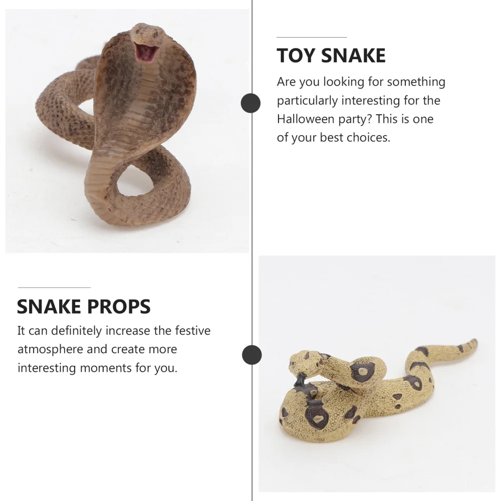 

2Pcs Snakes Toys Simulation Snakes Pranky Snakes Plaything Tricky Toys for Home