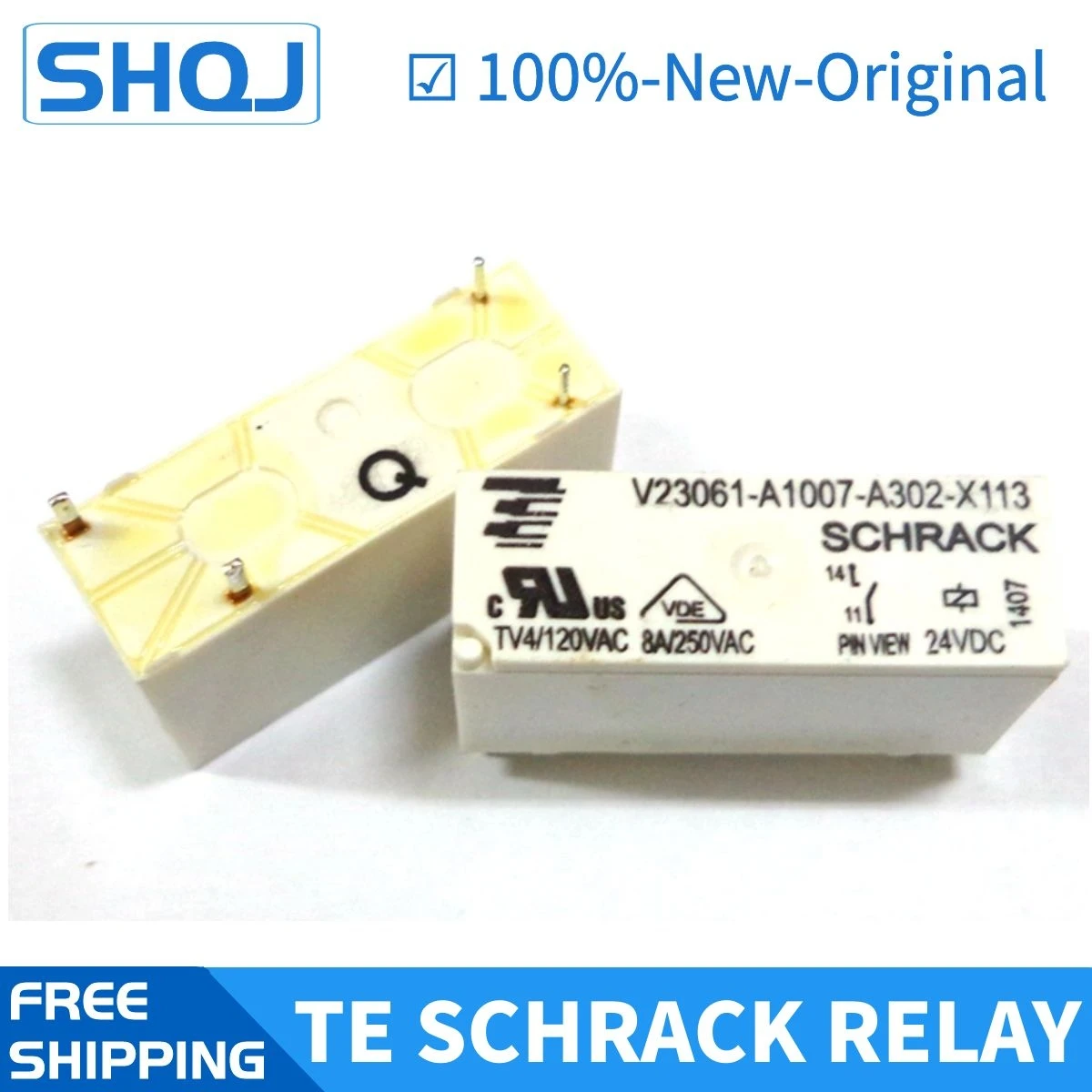 

5PCS TE SCHRACK RELAY V23061-A1007-A302-X113 24VDC A1005 A1004 4PIN 8A 100%-new-original 100%-new-original