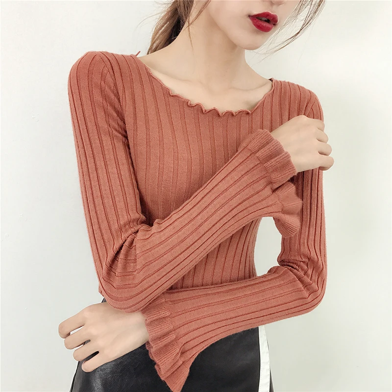 

sexy ruched sweater women long sleeve sweater women pullover long pull femme black sweater femme 2021 autumn winter tops blue