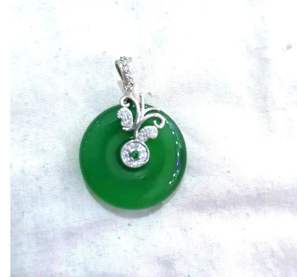 925 silver New Emerald Chalcedony Butterfly Transfer Bead Suspended Chain Necklace | Украшения и аксессуары