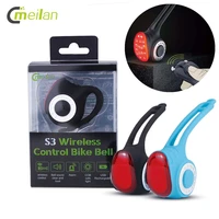 meilan s3 bike light cob bell anti theft alarm smart wireless bicycle rear lantern tail lamp usb charging cycling safety lights