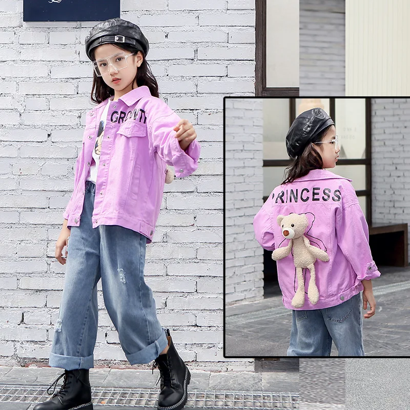 Детская куртка для девочек одежда Осенне-зимний плащ Шерстяное пальто верхняя