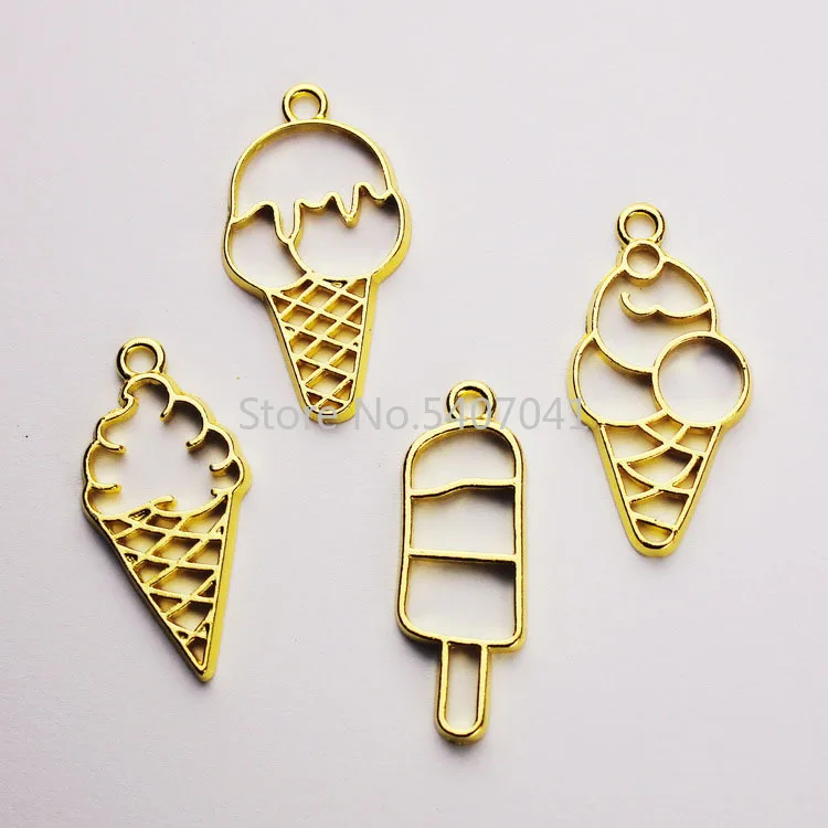 Популярная 5 шт./партия мороженое с зонтиком ободок подвеска на металлическом