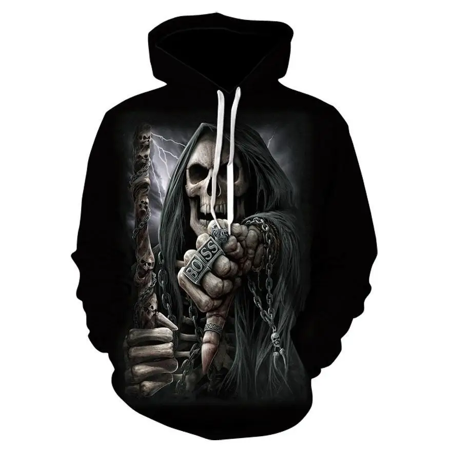 Fire Skull толстовки для мужчин и женщин модные с капюшоном спортивные костюмы