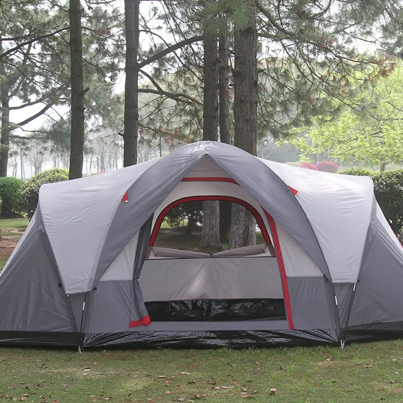 

Outdoor Portable Camping Tent For 5-6 People, Two Bedrooms And One Living Room, Easy To Build Waterproof Sunshade