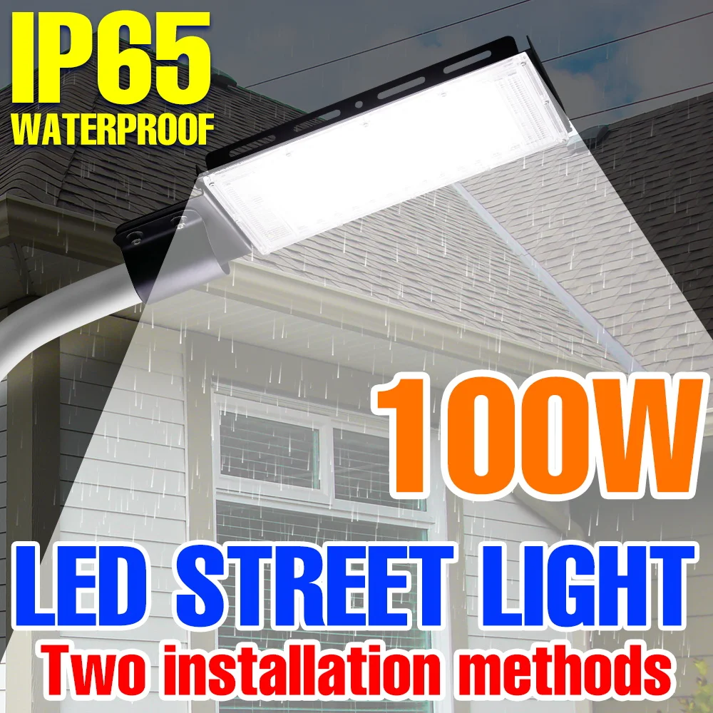 100W LED Street Lamp Outdoor Spotlight Flood Light Wall Lamp