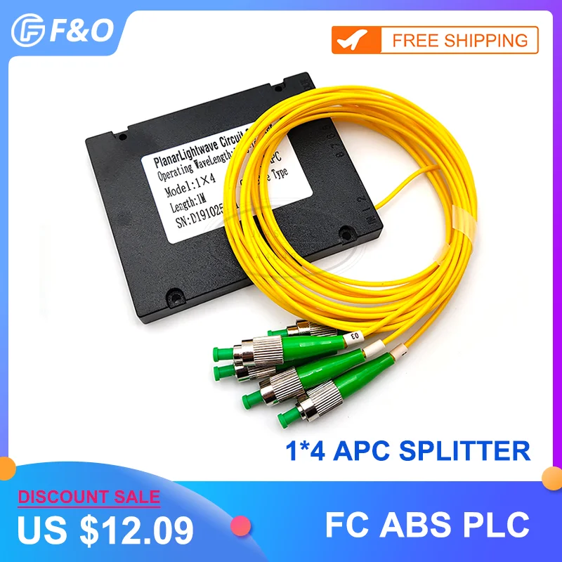 Волоконно-оптический сплиттер FTTH 1*4 PLC упаковка ABS с разъемом FC/APC SM | Мобильные