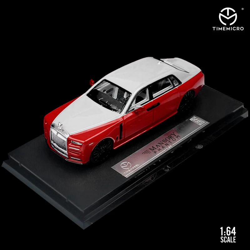 

TimeMicro 1:64 Rolls Royce Phantom 8 Red with Silver Roof Model Car