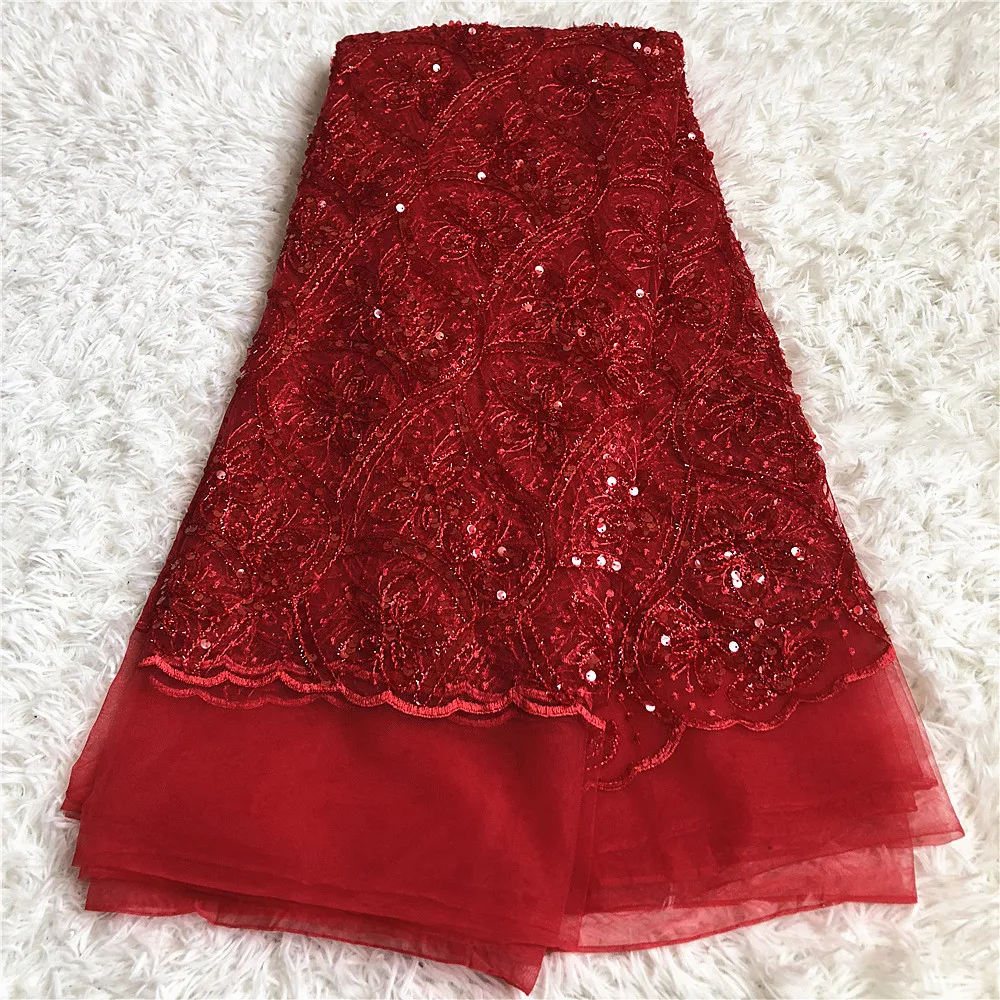 

Beauty African Laces free shipping mesh tissue fabrics sequins embroidered gauze fabrics perfect quality dress DIY tulle laces