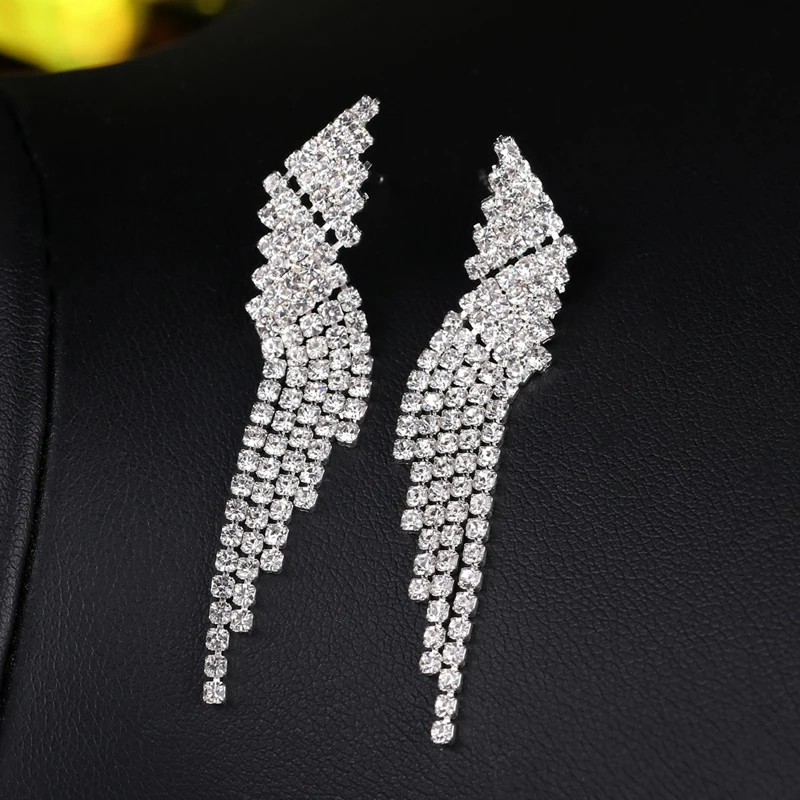 Элегантные длинные серьги с кисточками для женщин Простые Длинные подвески со