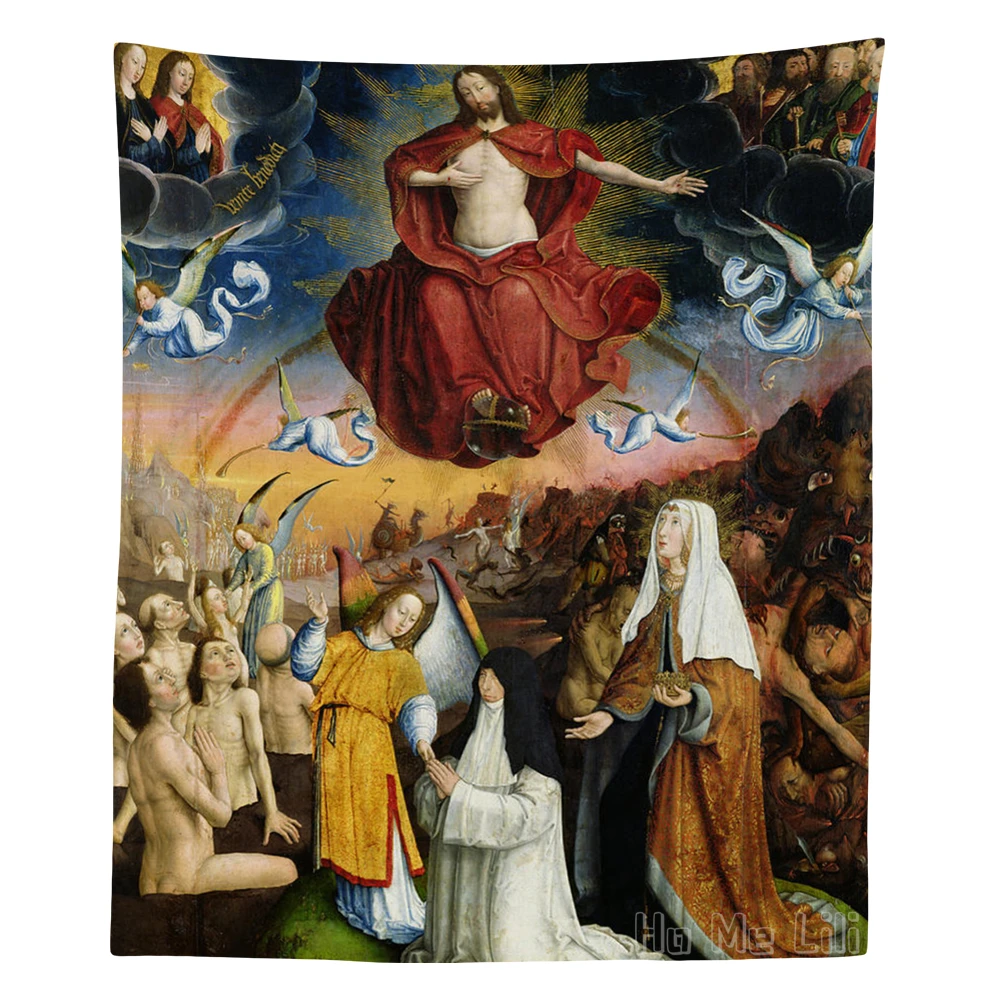 

Christian Art The Last Judgment Religion Tapestry Wall Hanging For Bedroom Living Room Decoration